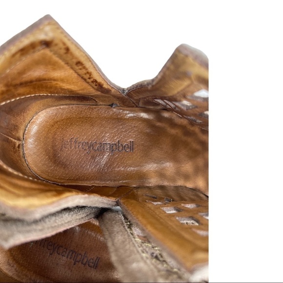 Jeffrey Campbell Taggart Leather Suede Cutout Booties 7 1/2 - Picture 7 of 11